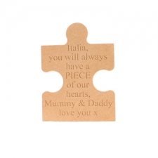 Large, Personalised Engraved Jigsaw Piece (18mm)