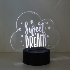 LED/Acrylic Light - Sweet Dreams