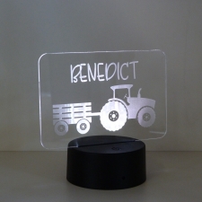 LED/Acrylic Light - Tractor, Trailer & Name