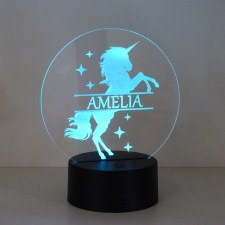 LED/Acrylic Light - Unicorn Monogram