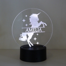 LED/Acrylic Light - Unicorn Monogram