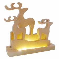 LIGHT UP Classic Reindeer Family (18mm)