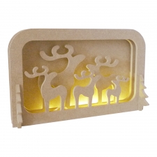 LIGHT UP Layered Reindeer Scene, with 2 Adults... 6mm