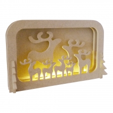 LIGHT UP Layered Reindeer Scene, with 2 Adults... 6mm