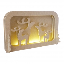 LIGHT UP Layered Reindeer Scene, with 2 Adults... 6mm