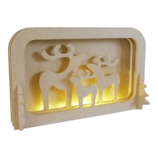 LIGHT UP Layered Reindeer Scene, with 2 Adults... 6mm