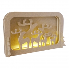 LIGHT UP Layered Reindeer Scene, with 2 Adults... 6mm