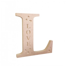 Love - freestanding letter with Hearts (18mm)