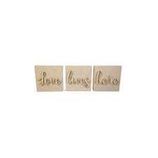 Love lives here shelf quote (18mm + 3mm)