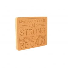 May Your Coffee Be Strong... Engraved Plaque (18mm)