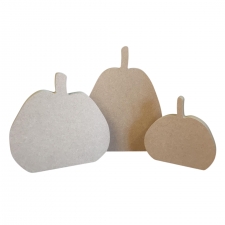 Natural Pumpkins - Set of 3 (18mm)