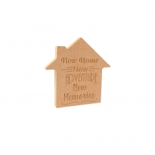 New Home New Adventure New Memories, Engraved House (18mm)