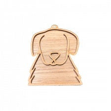 Oak Veneer Cat/Dog Hanging Decoration (4mm)