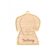 Oak Veneer Cat/Dog Hanging Decoration (4mm)