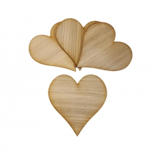 Oak veneer Hearts (4mm)