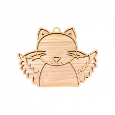 Oak Veneer Memorial Cat/Dog Hanging Decoration (4mm)
