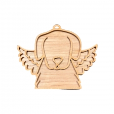 Oak Veneer Memorial Cat/Dog Hanging Decoration (4mm)