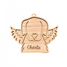Oak Veneer Memorial Cat/Dog Hanging Decoration (4mm)