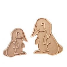 Pair of 3D Bunnies (18mm + 3mm)