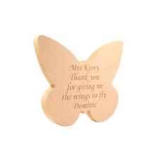 Personalised, Engraved Butterfly - Wings to fly... (18mm)