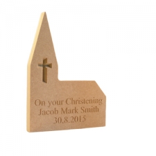 Personalised Engraved Freestanding Church (18mm)