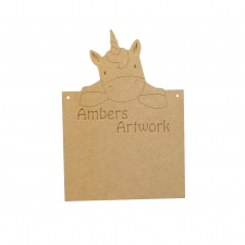 Personalised Unicorn Plaque (6mm)