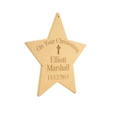 On Your Christening... Engraved star (6mm)