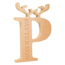 Reindeer Letter, Antler Design (18mm)