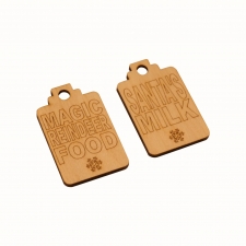 'Santa's Milk' 'Magic Reindeer Food' Tag (3mm ply/Acrylic)