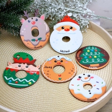 Set of 6 Christmas Donuts (3mm)