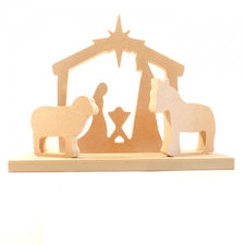 Simple Nativity Scene with Stand (18mm)