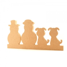 Snowman Family on Plinth (18mm)