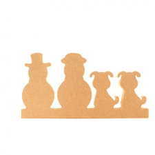 Snowman Family on Plinth (18mm)