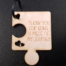 Thank You Jigsaw Piece Keyring (3mm)