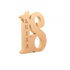 Number with Name Engraved (18mm)
