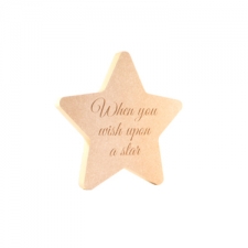'When you wish upon a star' Engraved Star (18mm)