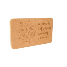 Westie Dog Plaque (18mm)