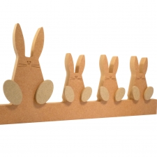 Wonky Bunny Family on Plinth (18mm)