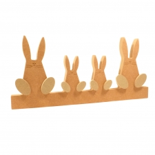 Wonky Bunny Family on Plinth (18mm)