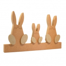 Wonky Bunny Family on Plinth (18mm)