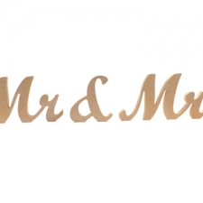 Mr & Mrs, Wrexham Font, 3 Pieces (18mm)