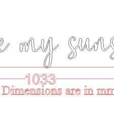 You are my sunshine (3mm)